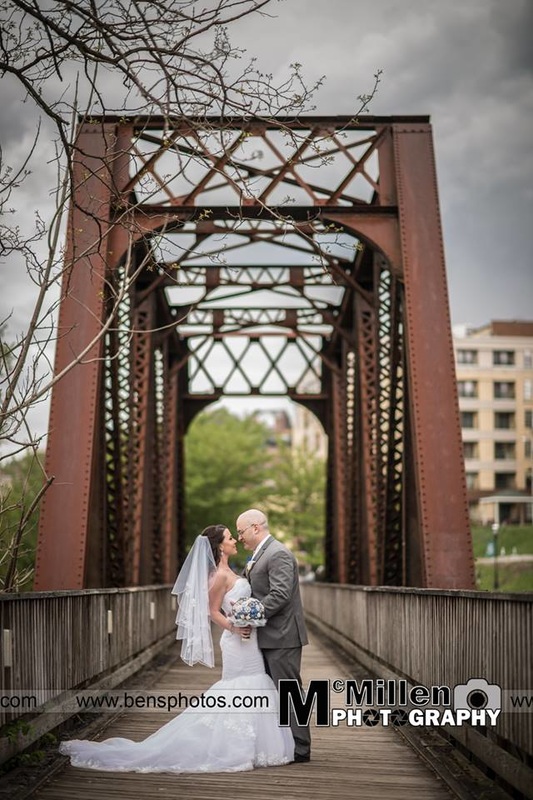 couple on a bridge
