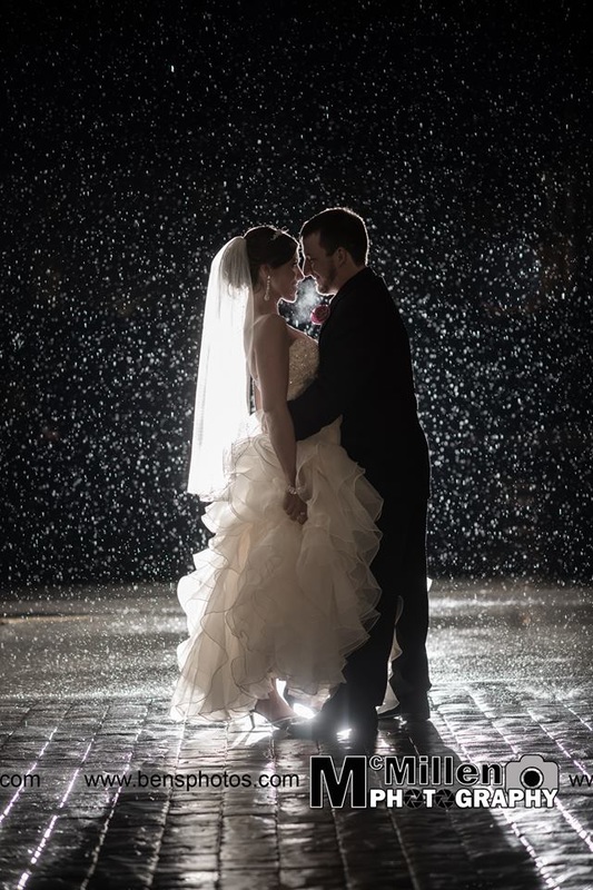rain wedding picture