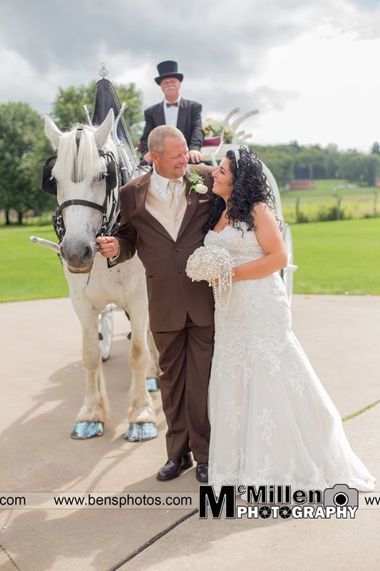 horse and buggy wedding